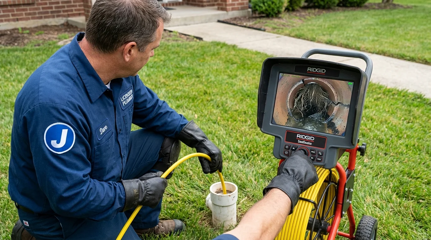 Sewer camera inspection being performed by Johns Plumbing LLC in Soledad